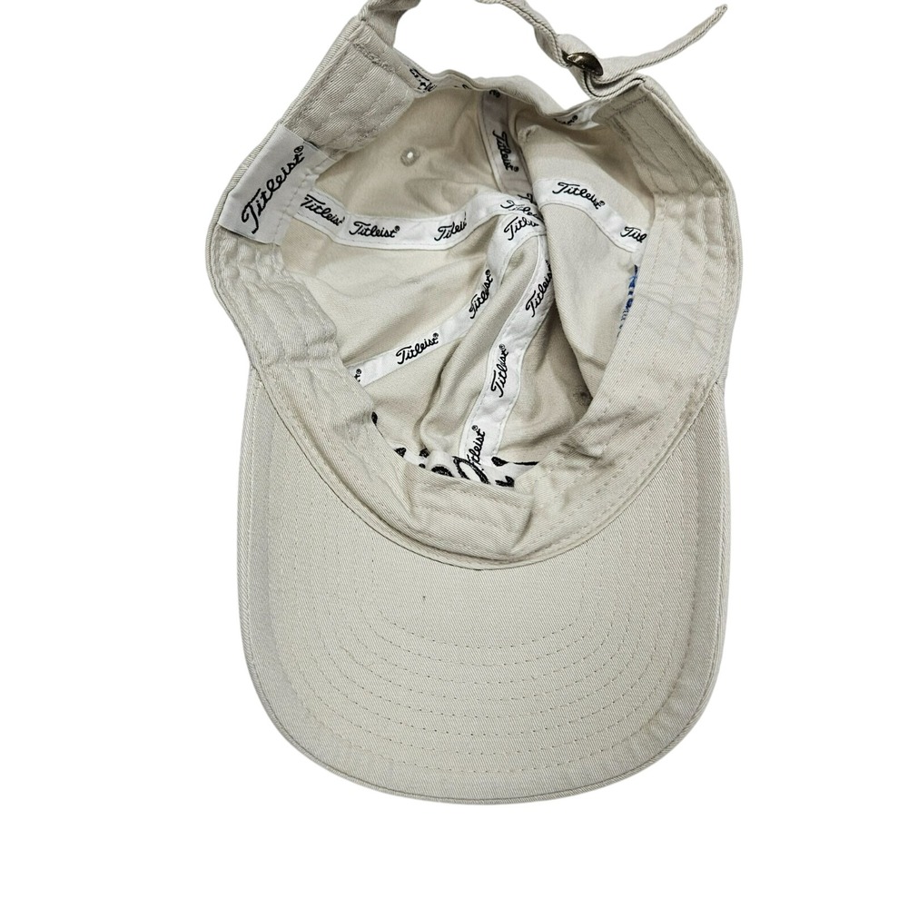 Titleist Golf Hat Cap Beige Mens Crew Adjustable Preowned - Picture 6 of 8